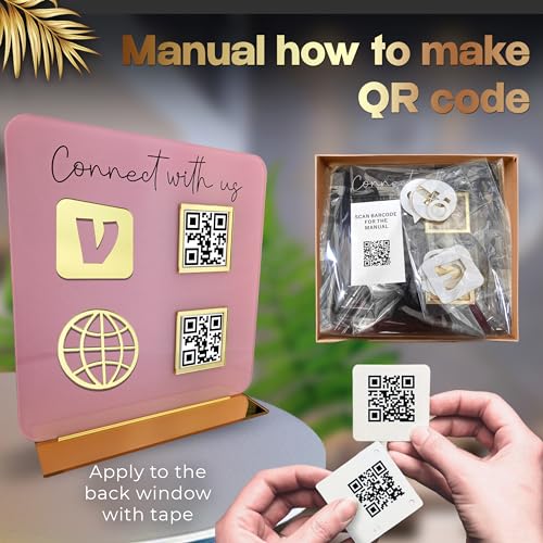 Skywin QR Code Sign for Business, Cash App QR Code Sign Stand - Pink - color: Pink