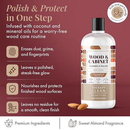 Therapy Wood Cleaner and Polish - Cabinet & Table Restorer (2-Pack) - style: Wood Polish (Pack of 2)
