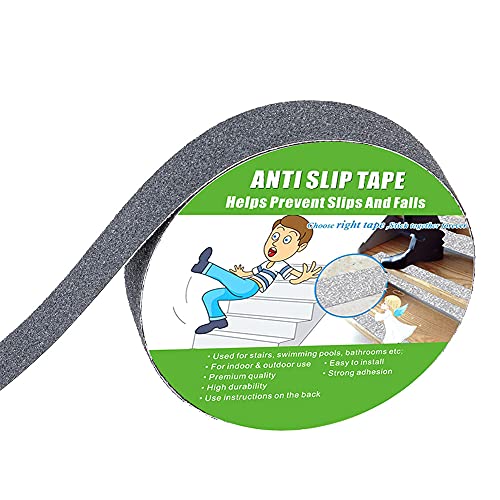 Yorwe Anti Slip Tape for Stairs & Ramps, Traction Grip (1" x 190", Gray) - color: Gray, size: 1" Width x 190" Long