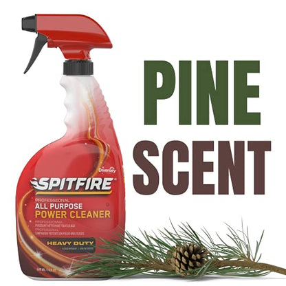 Spitfire CBD540014 Professional All Purpose Power Cleaner, Heavy Duty Degreaser Removes Resin, Paint, Oil, Ink, Gum, Pine Scent, Ready-to-Use Spray, 32-Ounce (Pack of 8) - color: Ready-to-Use Spray, size: 32 Fl Oz (Pack of 8)