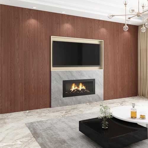 Slat Wall Panel 8-Pack, 108’’x6.3’’, Walnut - size: 108’’x6.3’’-Walnut