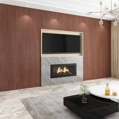 Slat Wall Panel 8-Pack, 108’’x6.3’’, Walnut - size: 108’’x6.3’’-Walnut