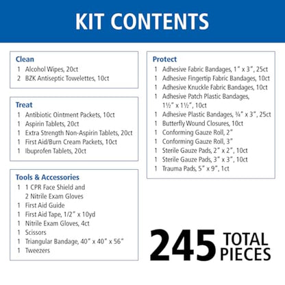 SmartCompliance 50-Person OSHA First Aid Cabinet with Medications