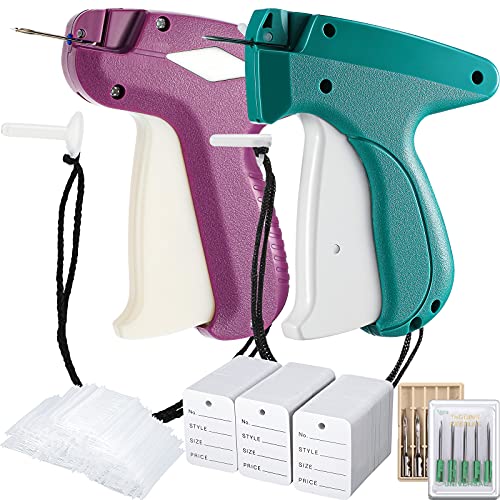 Honoson 1112 Pcs 2 Price Tagging Gun for Clothing, Purple, Green - color: Purple, Green