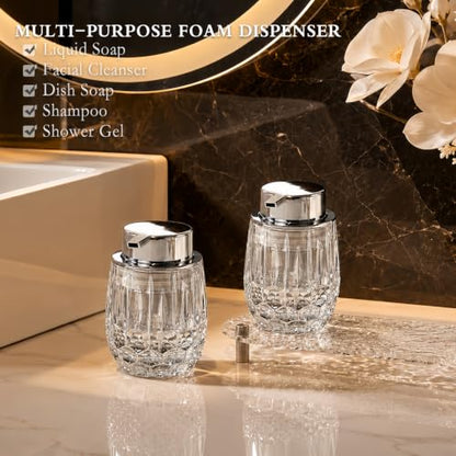CICUFY Glass Foaming Hand Soap Dispenser, Clear - color: Clear