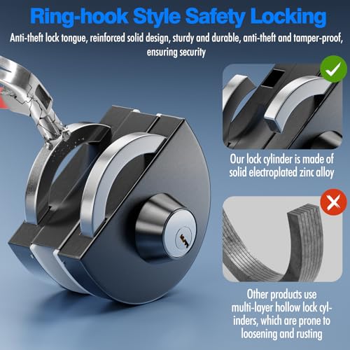 Ranbo No-Drill Single Glass Door Lock with Key for Swing/Sliding Door - color: LE-160 Brushed Black