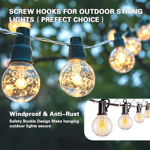 12 Pack 304 Stainless Steel Ceiling Hooks for Plants, Locking Clip - size: 12