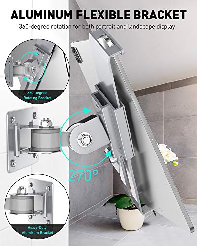 AboveTEK Tablet Wall Mount -360° Rotation iPad Wall Holder for Retail & Business, Anti Theft iPads Stand Fits 7"-11" Tablets Including iPad Pro/Air/Mini, Galaxy Tab - Security Lock & Key - (Silver) - color: Silver