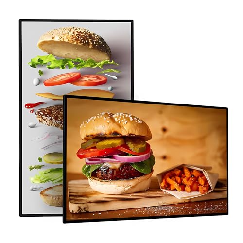 43 Inch Digital Signage Display, 4K UHD 1000 Nits Advertising Screen, Android 14.0 Wall Mount Digital Menu Board for Restaurants, Smart tv signage with 4GB RAM 64GB Storage, Smart Split Screen - size: 43 inches