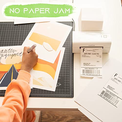 MFLABEL 4x6 Direct Thermal Labels (4000 Labels) 4" x 6" Perforated Shipping Labels Compatible with Zebra Printers Fanfold Thermal Label Stickers for Shipping Packages - 4 Stacks White Labels - size: 1000 Labels/Stacks White