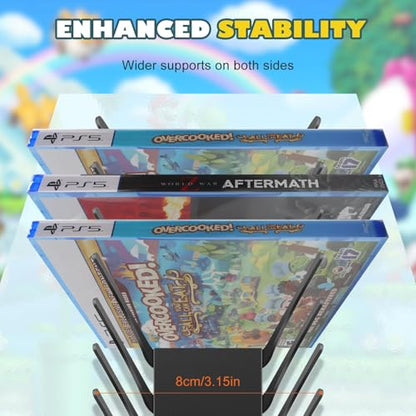 4 Pack Wall Mount DVD Storage Shelf for CD & Video Game Case, Holds 72 Disc - size: 4-Pack