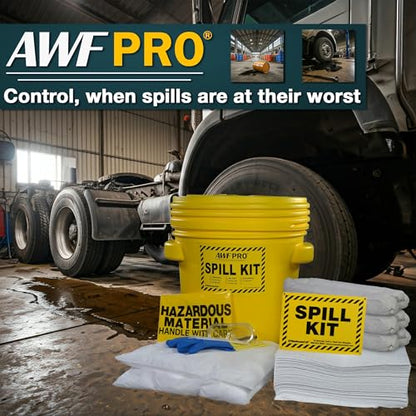 AWF PRO 20 Gallon Oil Only Spill Kit, 59 Pieces - size: Oil Only Spill Kit