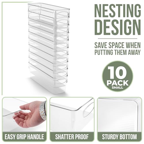 Sorbus Fridge Organizers and Storage, Clear Bins (Small, 10 Pack) - size: Small, style: 10 Pack