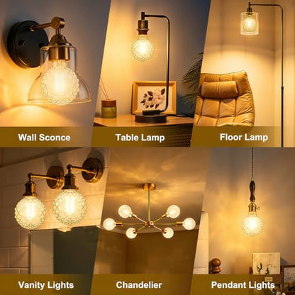 Dimmable Decorative Light Bulbs 60 Watt Pineapple LED Edison Bulb - color: 6w-2700k-clear