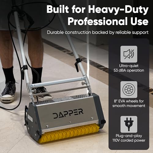22" Counter-Rotating Brush (CRB) Commercial Carpet & Hard Floor Cleaning Machine – 450 RPM, Quiet 53 dBA, Durable 60 lb Wide-Area Scrubber – Ideal for Banquet Halls, Event Centers & Large Facilities - size: 22"
