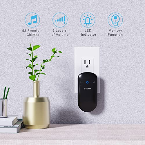 Door Chime When Door Opens, Door Opened Alarm 3-Sensor 1-Receiver, Black - color: BLACK, size: 1 Receiver+3 Sensor