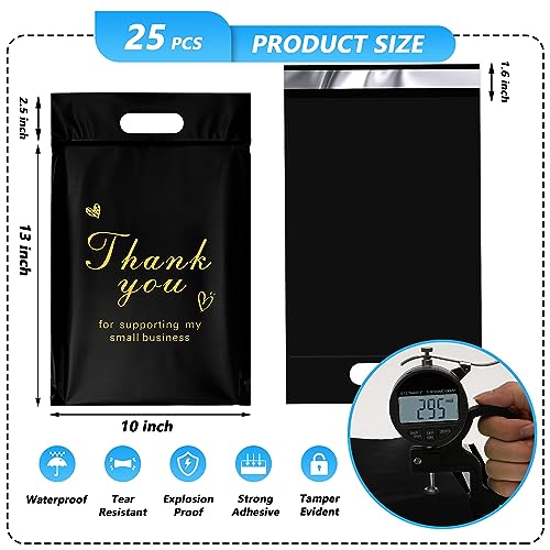 Thank You Poly Mailers with Handle, 10x13 Inch 25 Pcs - color: Thank You, size: 10x13 Inch 25 pcs