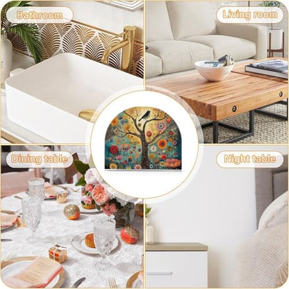 Tree of Life Napkin Holder for Table Acrylic Tissue Dispenser - color: Tree of Life