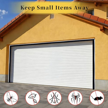 tonchean 16 x 8 Ft Two-Car Roll Up Garage Door Brush Seal Kit Top & Side