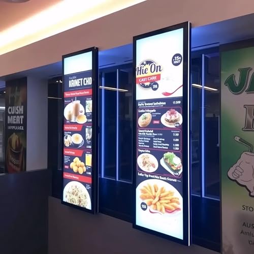 Ultra Slim LED Menu Board – 50x70cm | Backlit Sign for Restaurants