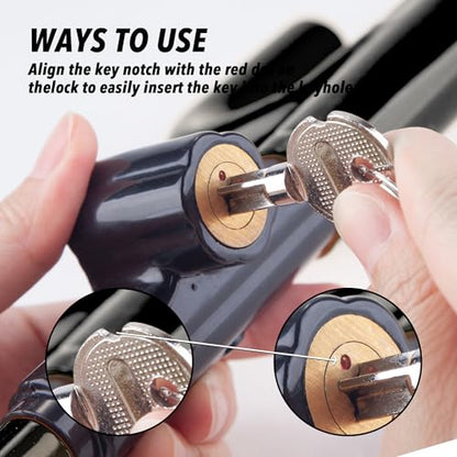 CARTMAN Adjustable Steering Wheel Lock, Anti-Theft Security Device, Black - color: Black