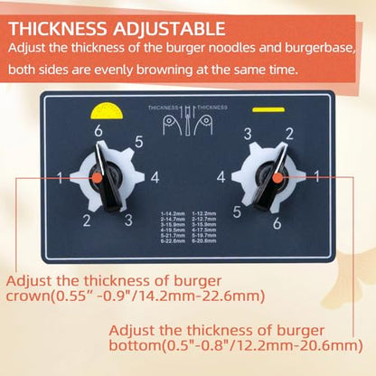 Hakka Commercial Burger Machine, Vertical 2000W Chain Type Automatic Unlimited Electric Bun Toaster for Fast Food Restaurant Grilling Browning EGO 1400 Slices/Hour