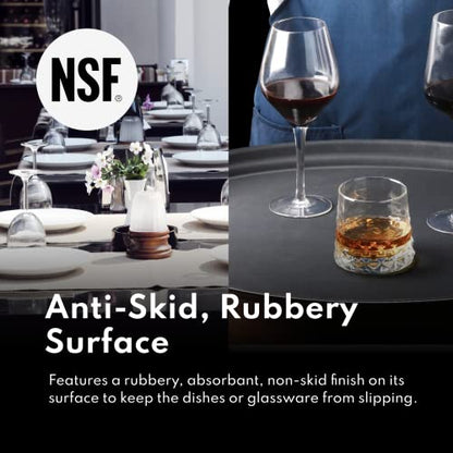 New Star Foodservice Non-Slip Serving Tray, Black, 24 x 29-Inch - color: Black, size: 24-Inch x 29-Inch x 0.7-Inch