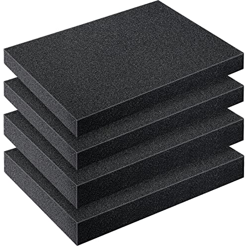 Outus 4 Pcs Polyethylene Foam, 16 x 12 x 1.5", 16 x 12 x 2", Black - color: Black, size: 16 x 12 x 1.5 Inch, 16 x 12 x 2 Inch