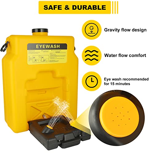 Portable Eyewash-Station Emergency OSHA-Approved Yeipower - Wall Mounted Eye Wash First Aid 14 Gallon Eye Irrigation Equipment