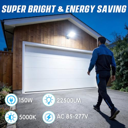 150W Parking Lot Light Dusk to Dawn Photocell 22500LM 3Pack - size: 150W/Trunnion/3PC