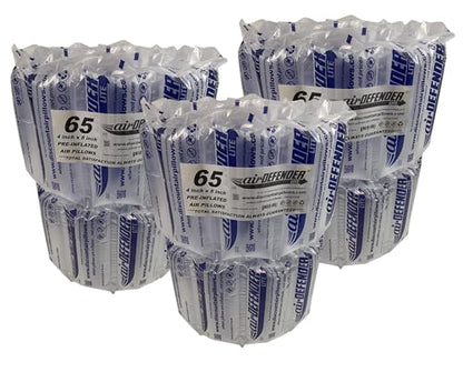 195 count 4x8 airDEFENDER air pillows 24 gallon 3.2 cubic feet void fill cushioning shipping packing package