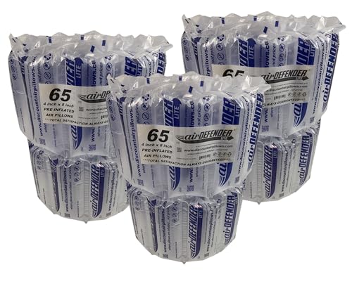 195 count 4x8 airDEFENDER air pillows 24 gallon 3.2 cubic feet void fill cushioning shipping packing package