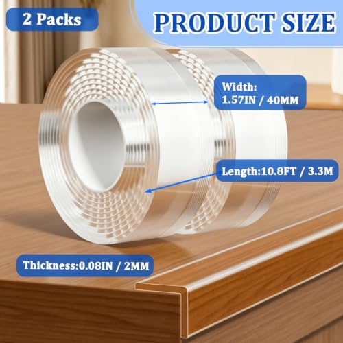2 Pack Edge Protector for Baby,Clear Corner Protector Baby,1.57in x 10.8ft - size: 2Pack x 1.57IN x 10.8FT
