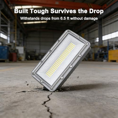Kekeou 6500LM 5000K LED Flood Light with Plug & 6.5ft Cord & Switch - size: 100W 1pack Equivalent