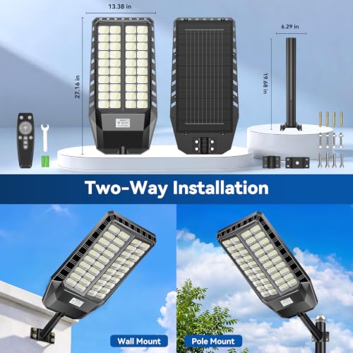 CEDIO 10000W Solar Street Lights Outdoor Waterproof with Motion Sensor