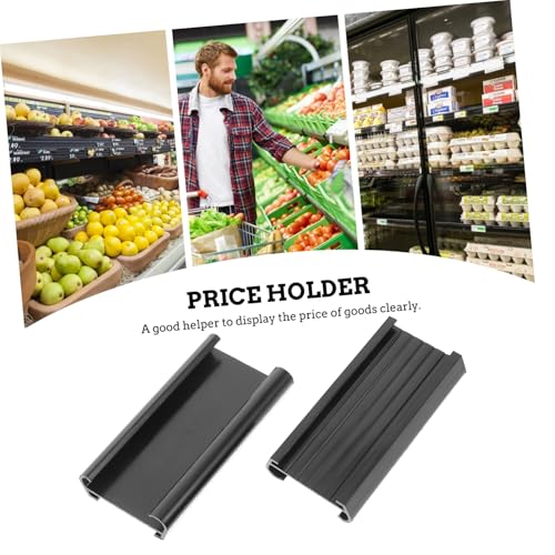 Cabilock 10-Pack Clip-On Shelf Label Holders for Storage Bins and Retail