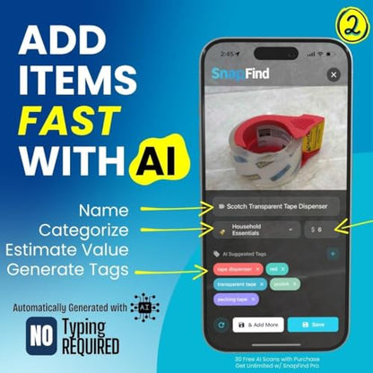 Smart QR Code Labels – AI Auto-Labeling, No Typing! Storage Bins & Moving Containers – iOS & Android App – Starter Pack, 10 Waterproof Stickers (3" x 5") (Orange)