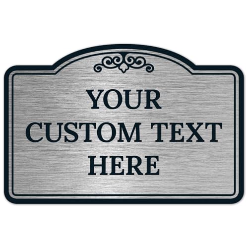 Custom Decorative Sign, Personalized Metal Sign for Business, Driveway, Home, Office Door Plaque, Brushed Nickel Sign, 12x18 Inches, ACM, Made in USA by Sigo Signs - color: Brushed Nickel, size: 12x18 ACM