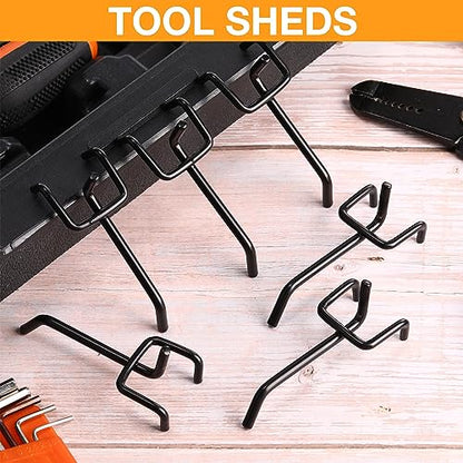 Shimeyao 100 Pcs Peg Board Hooks Stainless Steel Pegs,2.8 Inch,Black - color: Black, size: 2 Inch