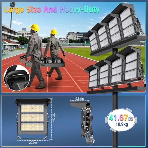 ledmo 750W Dimmable LED High Mast Stadium Light 90000LM Super Lightup - size: Extra Large/750-Dimmable
