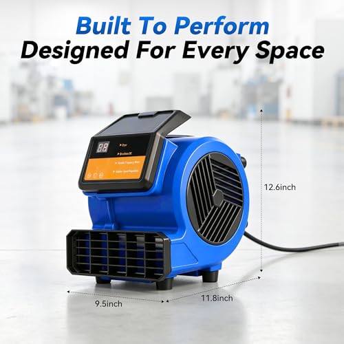 Blower Fan Air Mover, 1/4HP 1100 CFM Floor Fan - size: 1100CFM