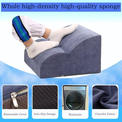 Foot Rest for Under Desk at Work.Multifunctional 3-Tier Foot Stool - color: Standard-light Blue