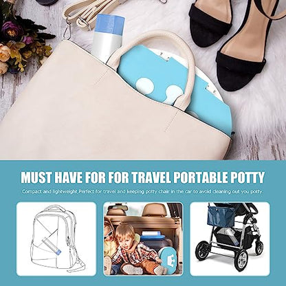 Portable Travel Potty Chair Liners Bags with Drawstring 90 PCS (18×20 INCH) - color: White