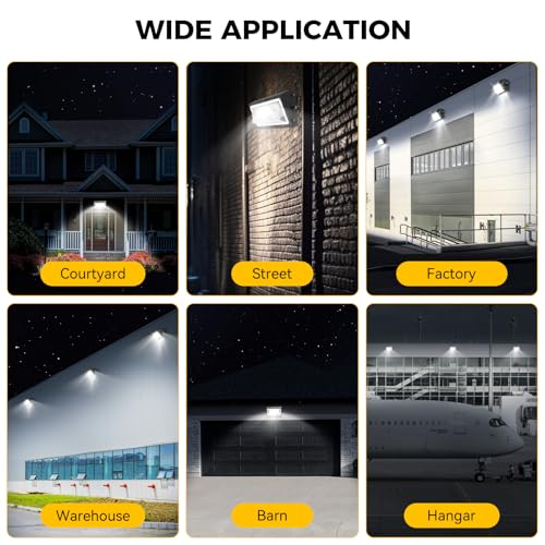 AIKVSXER 160W LED Wall Pack Light, 25600LM 6000K Dusk to Dawn Sensor, 8Pack