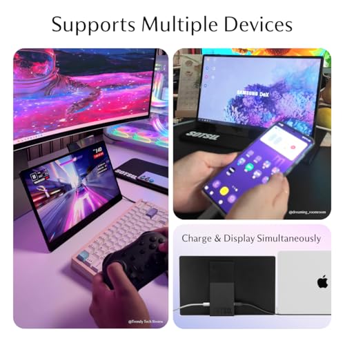 SOTSU FlipAction Go 14" Premium Portable Monitor | Full HD 1080p | 400 Nits | 100% sRGB | Robust yet Lightweight | Pivoting Landscape & Portrait Display | Tempered Glass Cover | USB-C & Mini HDMI | 5W - color: Stealth Black