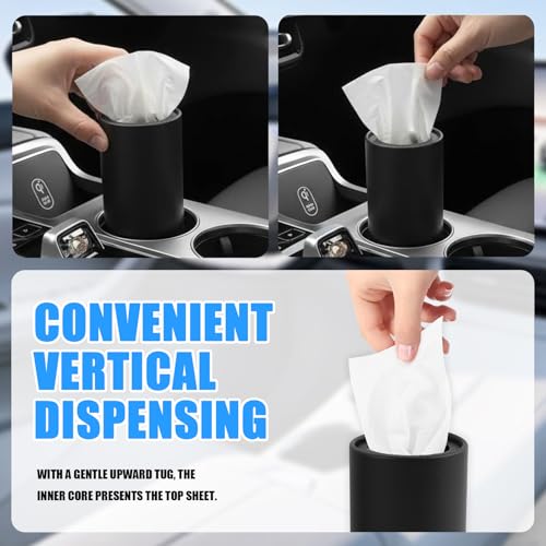 Cylinder Car Tissue Holder,Minimalist Pull Out Car Tissues Cylinder Each