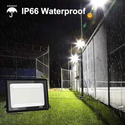 200W LED Outdoor Floodlights 2 Pack, 5000K Waterproof Security Lights - size: 200 W-2 pack