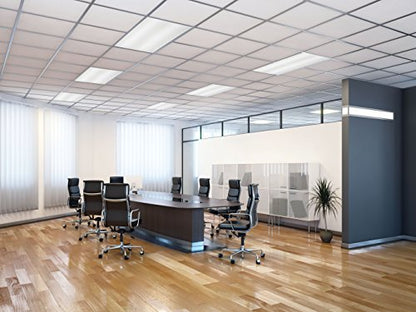 Lithonia Lighting 2GTL4 5000LM LP840 2-Foot by 4-Foot White LED Lay-in Troffer with Prismatic Lens, 4000K, 5000 Lumens