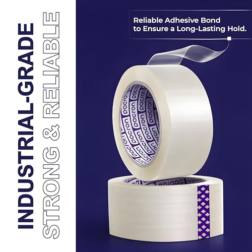 Clear Packing Tape 2 MIL Thick - 72 Heavy-Duty Wrapping Tape - 55-Yard Length, 3960 Total Yards 1.88-Inch Wide Strong Adhesive Rolls for Moving, Office Packaging, Storage Organization & Warehouse - size: 72 Rolls, style: Heavy Duty (1.88 x 55)