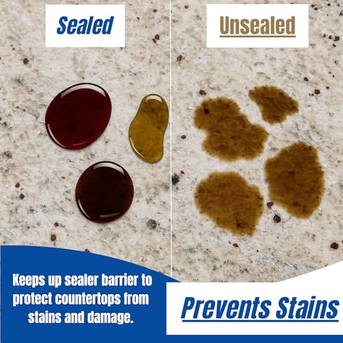Black Diamond Stoneworks Granite Plus 2-in-1 Cleaner & Sealer, pH Neutral, Streak-Free Stone Cleaner for Granite, Marble, Quartz, Travertine & Limestone Countertops, Ready to Use, 32 Fl Oz (Pack of 2) - size: 32 Fl Oz (Pack of 2)